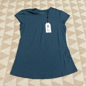 Universal standard Ashley cap sleeve tee shirt teal blue